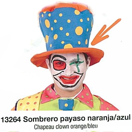 costume di carnevale CILINDRO CLOWN